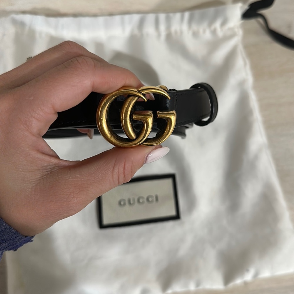 Thin Gucci Marmont Belt